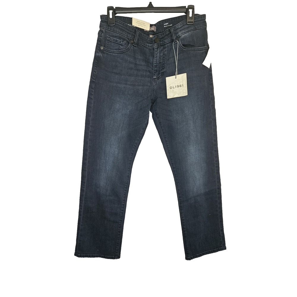 DL1961 Men's Avery Modern Straight Jeans Dark‎ Wash Size 30x28 Stretch Denim NWT